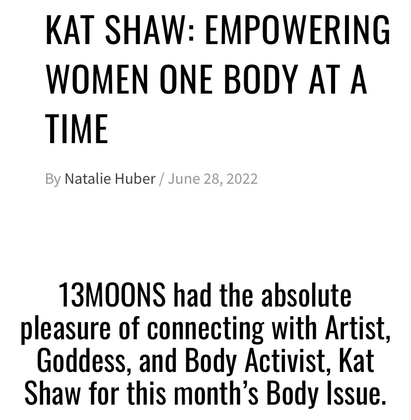 Kat Shaw: Empowering Women One Body at a Time