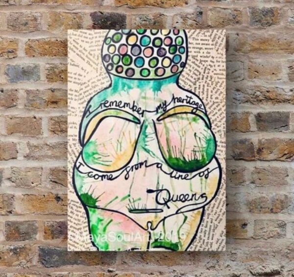 Venus of Willendorf (I Remember My Heritage) - Affirmation Canvas Print