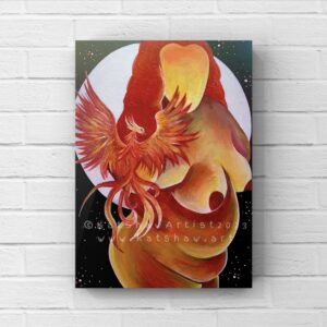 Moon Phoenix Canvas Print