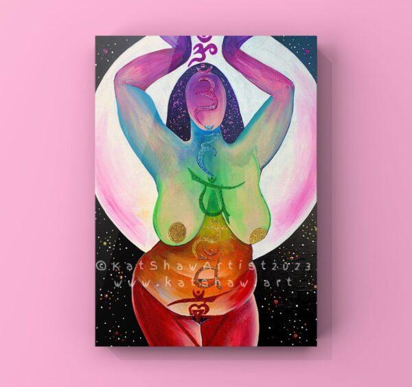 Moon Chakra A6 postcard