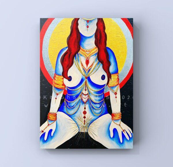 Lady tantra A6 postcard