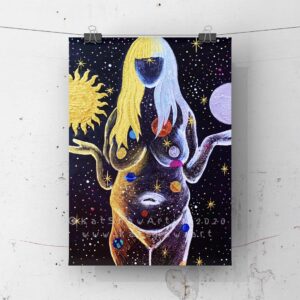 Goddess of Galactic Balance A4 print