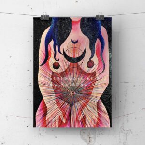 Goddess of the Dark Moon A4 print